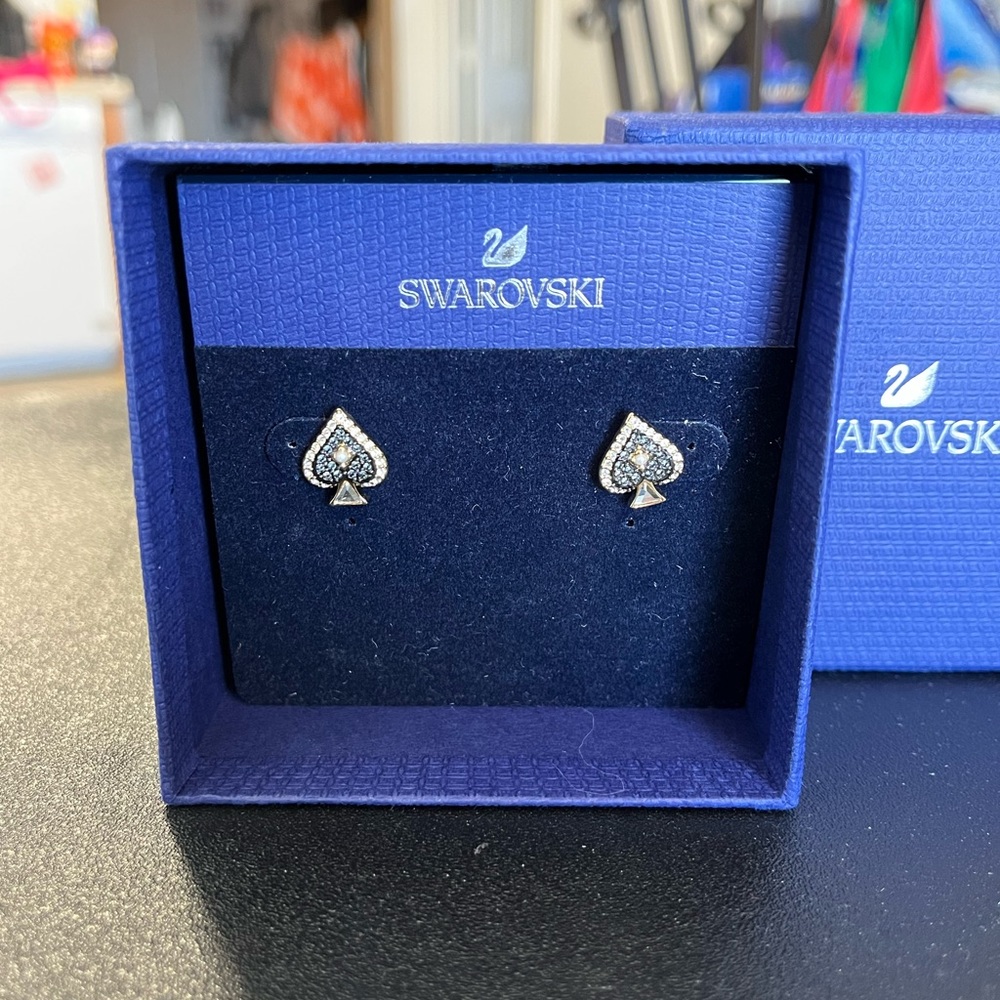 Swarovski Tarot Magic Spade Stud Earrings